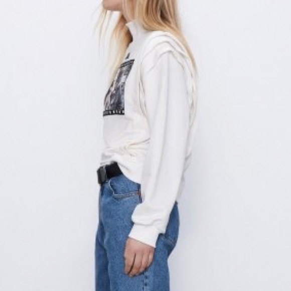 NEW Zara Star Wars Princess Leia Han Solo Mock Neck Sweatshirt Small - Picture 10 of 17